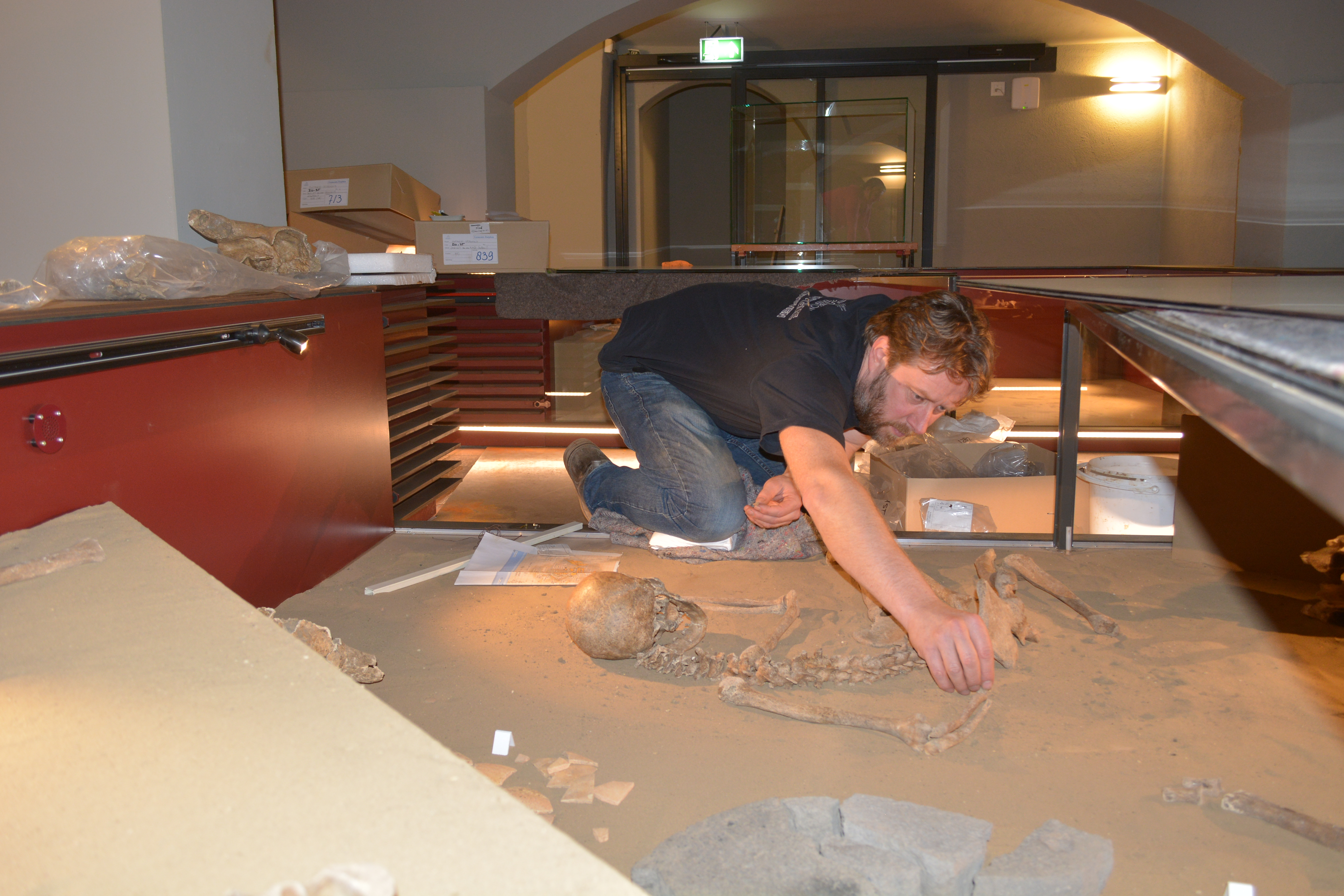 Archeologische opstelling vondsten in het Stedelijk Museum Zutphen
