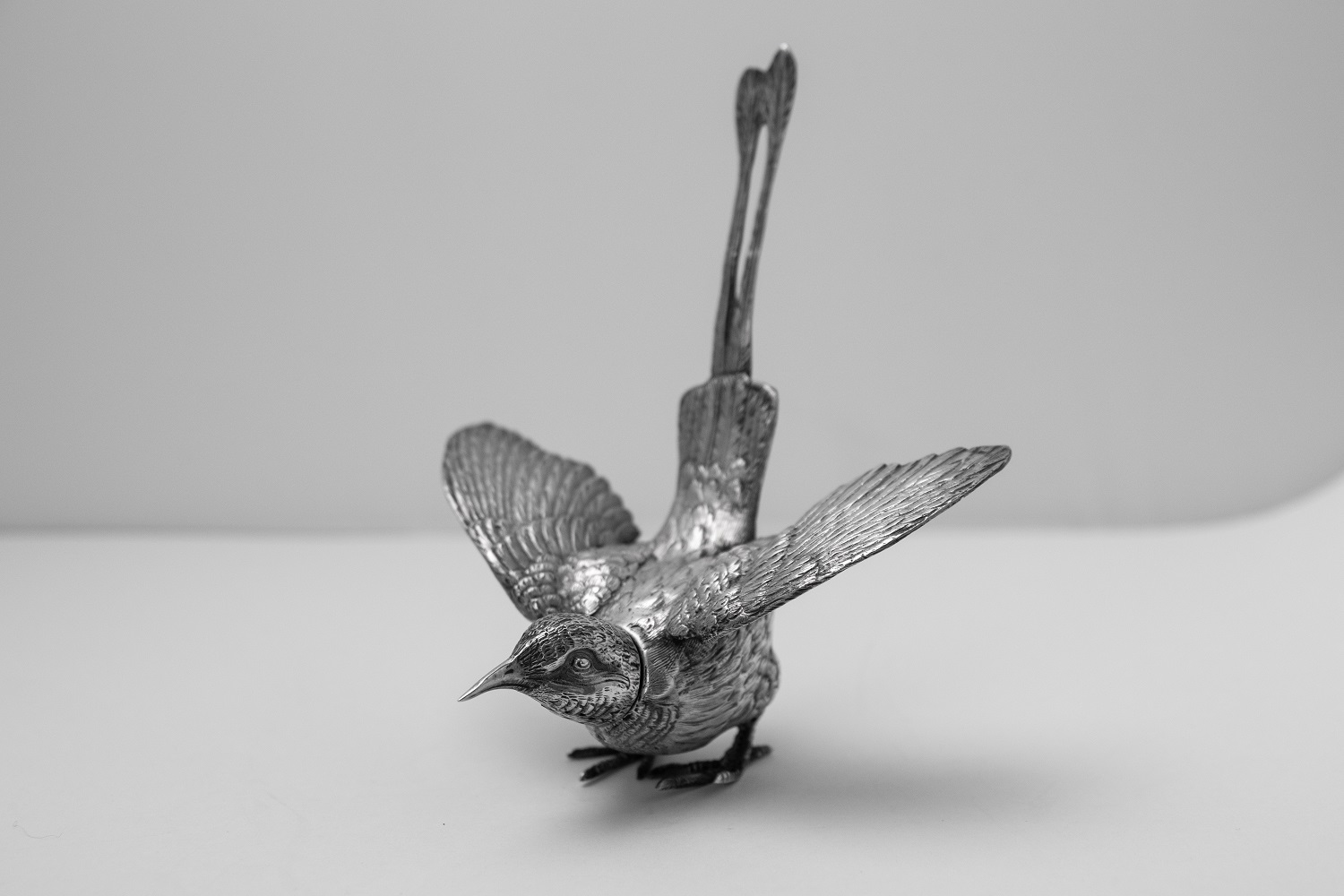 Strooibusje in de vorm van een vogel, zilver, Hollandia, 1e helft 20e eeuw